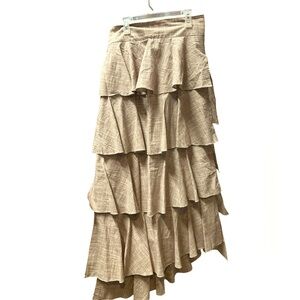 FRAMED TIERED RUFFLE SKIRT